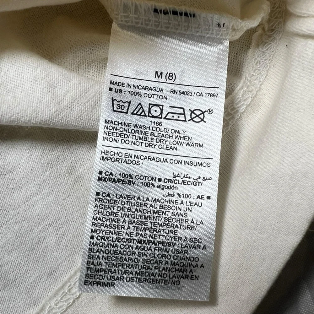 Old Navy Girl’s Minecraft Graphic Long Sleeve Tee Cream Size Medium